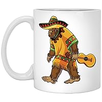 Bigfoot El Squatcho Cinco De Mayo Mexican Mariachi Sasquatch Coffee Mug - Great Gift Cup Idea Birthday Holiday Gifts For Family Friends - Cinco De Mayo Gifts 15oz