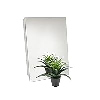 FixtureDisplays® 16X24 Recess Glass Mirror Vanity Bathroom Medicine Cabinet Aluminum Frame 15112-NF