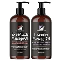 M3 Naturals Sore Muscle Oil and Lavender Massage Oil Bundle