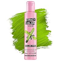 Crazy Color Hair Dye - Vegan and Cruelty-Free Semi Permanent Hair Color - Temporary Dye for Pre-lightened or Blonde Hair - No Peroxide or Developer Required (LIME TWIST)