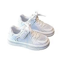 Girls' Shoes Cookie Sneakers Mesh Shoes Casual Children's Shoes Breathable Board Shoes for Girls Running Shoes Size 3
