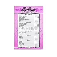 Barber Store Price List Poster Beauty Salon Poster Nail Salon Price List Poster (9) Canvas Painting Posters And Prints Wall Art Pictures for Living Room Bedroom Decor 20x30inch(50x75cm) Unframe-style