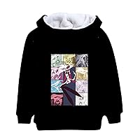 Kids Boys Hazbin Hotel Warm Jackets Comfy Fleece Lined Hooded Sweatshirts Casual Full Zip Jackets for Winter