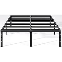 Metal Bed Frame-Simple and Atmospheric Metal Platform Bed Frame, Storage Space Under The Bed Heavy Duty Frame Bed, Sturdy Queen Size Bed Frame, 18 Inch, Queen