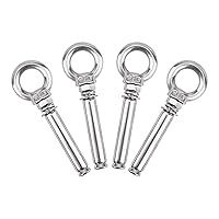 Expansion Bolt, 4 Pcs 304 Stainless Steel Ring Lifting Anchor Eyebolt Expansion Screw with Ring Closed Hook Internal Expansion Bolt Fastner for Concrete Wall, M8 x 80mm