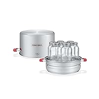 Concord Stainless Steel Turbo Steam Canner Canning Steamer Pot Set. Includes Canning Rack and Mason Jars (Induction Compatible).