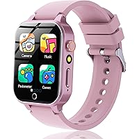 Kids Smart Watch Girls Boys - Smart Watch for Kids Games Watch with 26 Games Music Player HDCamera Pedometer Alarm Video Flashlight Birthday for Kids 3-12 Years Old