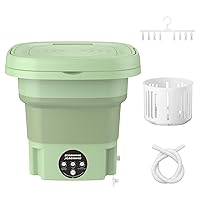 Portable Washing Machine,8L Foldable Mini Washing Machine,FOVXYVO Portable Washer for Underwear,Socks,Baby Clothes,Towels,Pet Items,Apartment,Hotel,RV,Home,Dormitory,Camping,Sickroom,Green