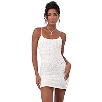 Sparkly Short Homecoming Dresses 2024 for Teens Sequin Spaghetti Straps Mini Cocktail Party Dress