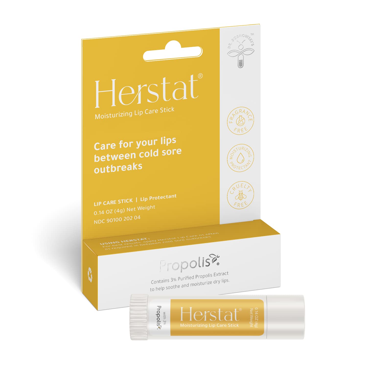 Herstat Plus+ Cold Sore Treatment | Ointment Only (Does not Come with Free Lip Care Stick) (1)