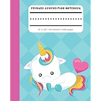 Primary Composition Notebook: With Picture Space - Unruled Top (Half Blank), Dotted Midline Ruled Bottom | Baby Unicorn Pink Heart Notebook with Blue ... (Early Childhood Learning Composition Books) Primary Composition Notebook: With Picture Space - Unruled Top (Half Blank), Dotted Midline Ruled Bottom | Baby Unicorn Pink Heart Notebook with Blue ... (Early Childhood Learning Composition Books) Paperback