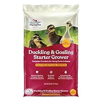 Manna Pro Duck Starter Grower Crumble | Non-Medicated Feed for Young Ducks | Supports Healthy Digestion | 25 Pounds
