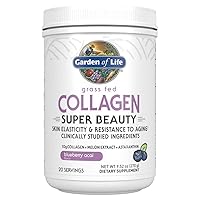 Grass Fed Collagen Super Beauty Powder - Blueberry Acai, 20 Servings, Collagen Powder for Women Skin Hair Nails Joints, Collagen Peptides Powder, Collagen Protein, Collagen Supplements