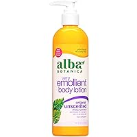 Alba Botanica Very Emollient Body Lotion, Unscented Original, 12 Oz