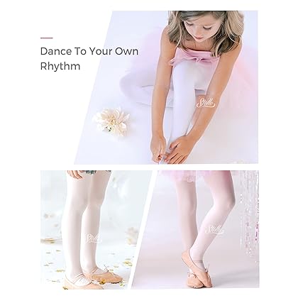 Stelle Girls' Ultra Soft Pro Dance Tight/Ballet Footed Tight (Toddler/Little Kid/Big Kid)