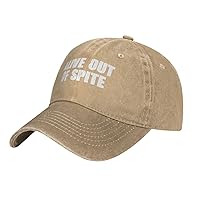 Women's and Men's Baseball Hat Adjustable Alive Out of Spite Washed Denim Original Dad Hat