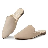 MUSSHOE Mules for Women Flats Comfortable Pointed Toe Women Mules
