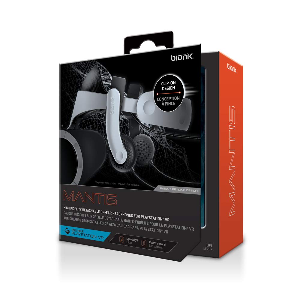 Bionik Mantis Attachable VR Headphones: Compatible with PlayStation VR, Adjustable Design, Connects Directly to PSVR, Hi-Fi Sound, Sleek Design, Easy Installation