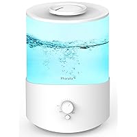 Humidifiers for Bedroom Home, 2.5L Top Fill Cool Mist Humidifier for Baby with Essential Oil Diffuser, Ultrasonic Air Humidificador for Large Room Indoor Plants, Lasts Up to 28H, (White)