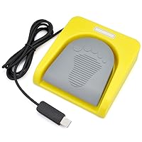 iKKEGOL USB Single Foot Switch Control One Key Customized Computer Keyboard Action Pedal HID Yellow