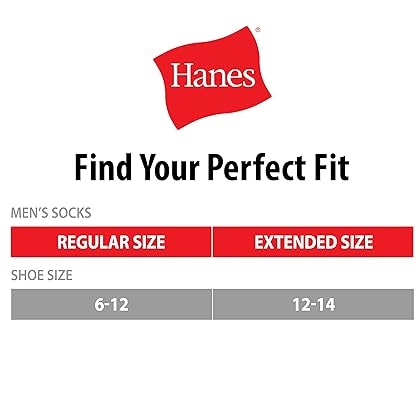 Hanes Men's X-temp Cushioned No Show Socks (Pack of 12 Pairs)