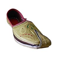 Men's Traditonal Indian Faux Leather with Embroidery Wedding Shoes