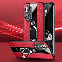 PU Leather Case for Honor 50 Lite 60 70 80 Pro Cover Ring Phone Case for Huawei Nova Y70 Plus Y90 Y60 8i 9 SE 8 10 Pro,red,for Nova Y70