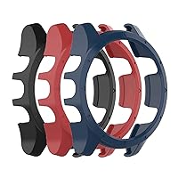 Compatible with Garmin Forerunner 935,945 Running Watch Case, Bezel Protectors Designed for FR 935 / FR 945 Covers PC Plated Bumper(Black&Red&Navy)