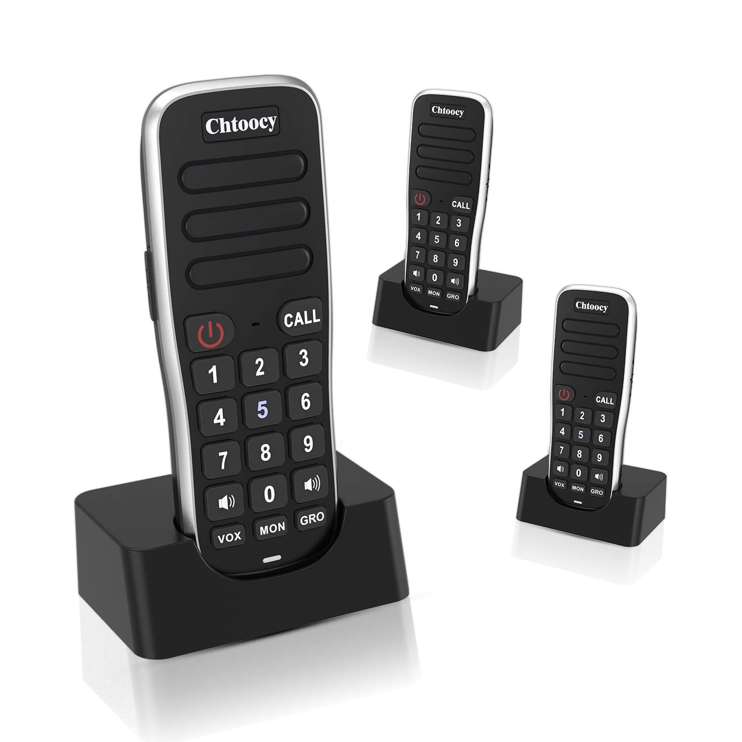 Handheld Intercoms Wireless for Home 1 Mile Range 10 Channel, Chtoocy Rechargeable Wireless Intercom System for Home Business Office, Home Room to ...