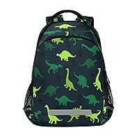 MNSRUU Elementary School Backpack Cartoon Dinosaur Kid Bookbags for Boys Girl Ages 5 to 12