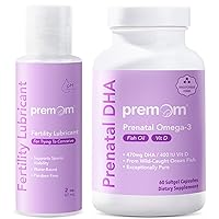 Premom Water Based Fertility Lubricant 2 Fl Oz + Prenatal DHA Fish Oil
