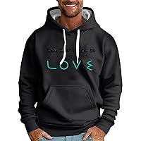 Men's Quarter Zip Hoodie Loose Printed Hooded Sweatshirt Casual Fashion Sports Sweatshirt Mens, M-6XL