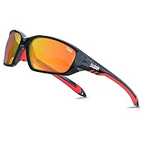 Polarized Sports Sunglasses for Men TR90 Frame Durable Driving Fishing Cycling Running Glasses UV400 Protection