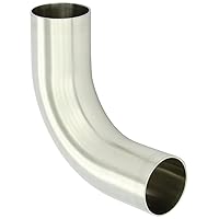 T2S-200PL Stainless Steel 316L Bradford High Purity BioPharm BPE Fitting, 90 Degree Weld Elbow, 2