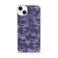 Blue Camouflage Camo Shockproof Slim Thin TPU Phone Case Compatible with iPhone 15 Plus/Pro/Pro Max iPhone 15 Plus