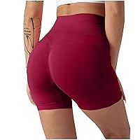 Summer Gym Shorts Women Scrunch Butt Workout Shorts High Waisted Seamless Yoga Biker Booty Running Athletic Shorts