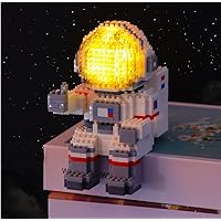 Uvini Astronaut Mini Building Blocks Model with LED Light, STEM Building Toy Micro Blocks Gifts for Kids or Adult, DIY Bricks Toys (1008pcs)