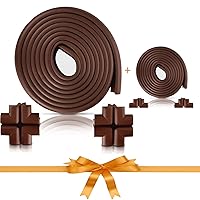 Furniture Edge and Corner Guards | 16.2ft +20.4ft Protective Foam Cushion |36ft Bumper 12 Adhesive Childsafe Corners | Baby Child Proofing Set NonToxic and Safe for Table, Fireplace, Countertop Brown
