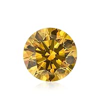 0.80 ct 6.40 MM VVS1 Round Cut Loose Moissanite Use 4 Pendant/Ring Fancy Canary Yellow Color