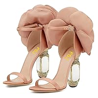 FSJ Women Open Toe Stylish Sandal Ankle Strap Chunky Block High Thick Heels Wedding Party Ballroom Prom Shoes US Size 4-15 US