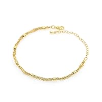 Brass Bracelet Chain,Band Knot Chain,DIY Jewelry Supply 20cm 10Pcs Gold