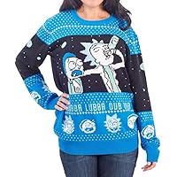Ripple Junction Rick and Morty Wubba Lubba Spaceship Christmas Sweater