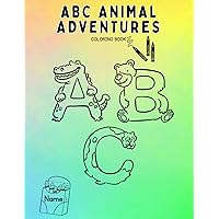 ABC Animal Adventures- coloring book: ABC Animal Adventures: A Coloring Expedition- coloring book for kids