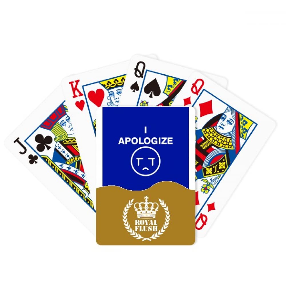 OFFbb-USA Apologize Sorry Look Grievance Royal Flush Poker Playing Card Game