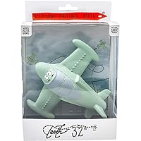 Chewy, The Teeth-32 Airplane Teething Toy 100% Natural Havea Rubber Green