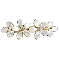 Vintage Hair Barrettes, Opal Hair Clips French Crystal Flower Hairpin Hair Accessories for Women Girl