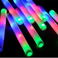 Foam Glow Sticks Bulk-120 Pcs LED Light Sticks Glow In The Dark Party Supplies with 3 Modes Colorful Flashing for Birthday Wedding Party Halloween Christmas
