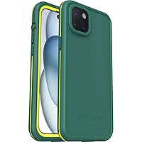 OtterBox iPhone 15 Plus and iPhone 14 Plus FRĒ Series Waterproof Case with MagSafe (Designed by LifeProof) - PINE (Green), waterproof, 60% recycled plastic, sleek and stylish