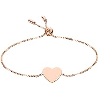 Fossil Women's Stainless Steel Bracelet with Engraved Heart