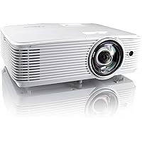 Optoma EH412STx Short Throw 1080p HDR Professional Projector | Super Bright 4,000 Lumens | Business Presentations, Classrooms, and Meeting Rooms | 15,000 Hour Lamp Life | Speaker Built In | Portable